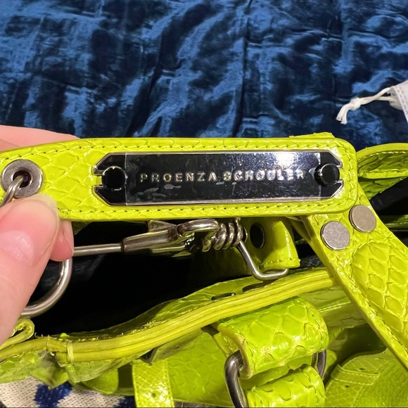 Proenza Schouler PS1 Tote Neon Yellow Python - Picture 13 of 16